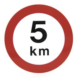 Snelheidsbord - Maximum snelheid 5 km per uur